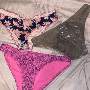 3 bathing suit bottoms